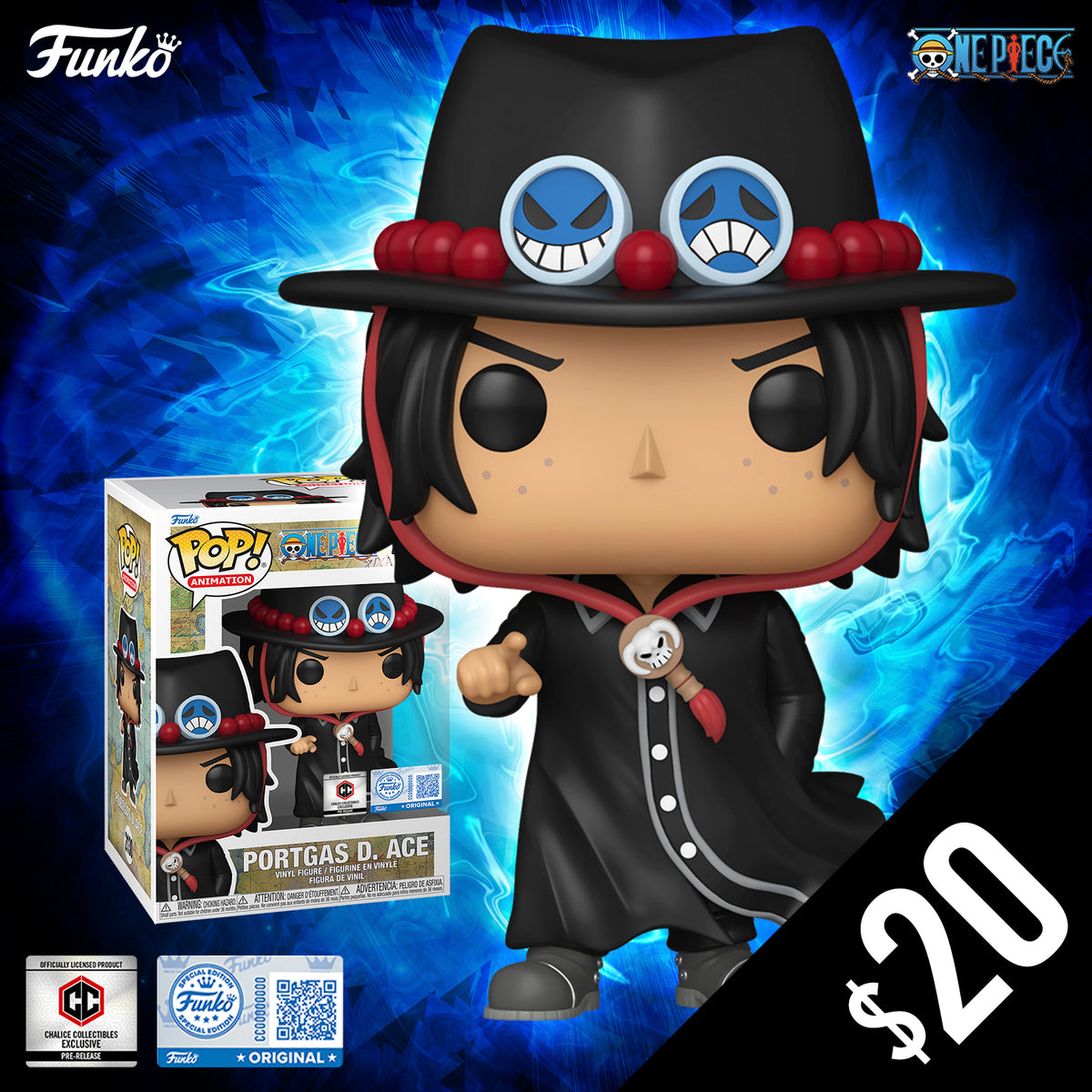 ACEes LOOKA3サイズPOP Pre-Order: Funko Pop! Chalice Exclusive: One Piece S12: Portgas D