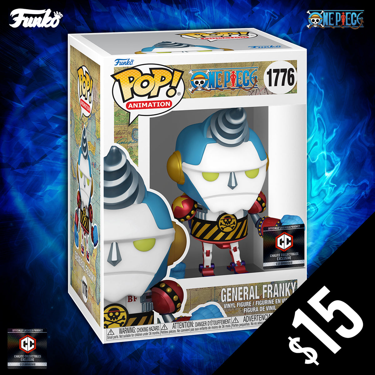 Funko Pop! Chalice Exclusive: One Piece S9: General Franky #1776