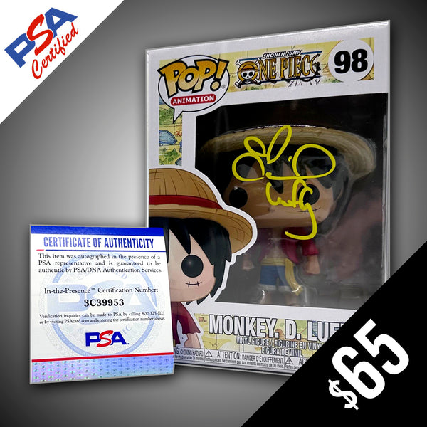 Funko Pop! One Piece: Monkey D. Luffy #89- SIGNED by Colleen Clinkenbeard (PSA Certified)