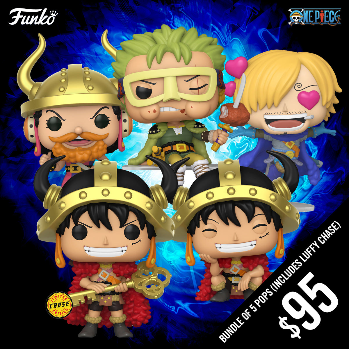 Pre-Order: One Piece S16: Bundle of 5 Pops (Includes Luffy Chase