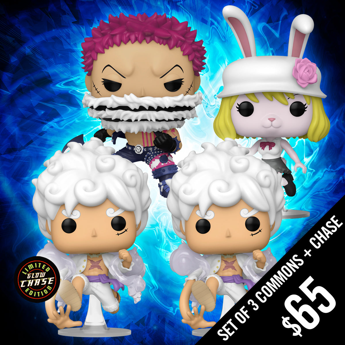 Pre-Order: Funko Pop! One Piece S8: Set of 3 Commons (Plus