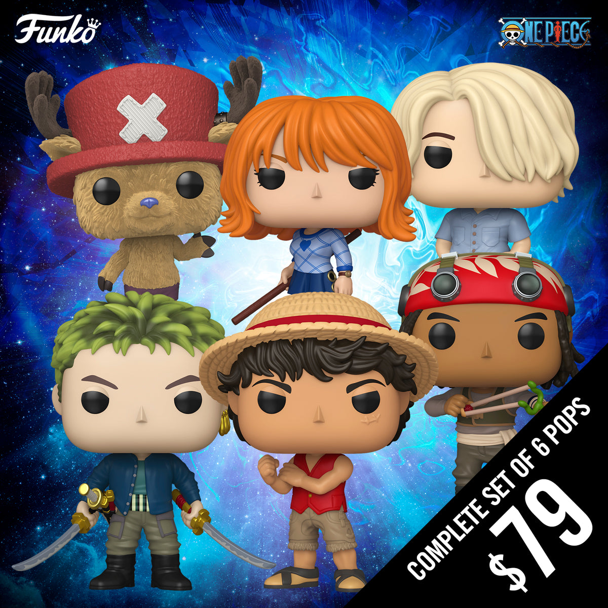 Pre-Order: Funko Pop! One Piece Live Action: Complete set of 6
