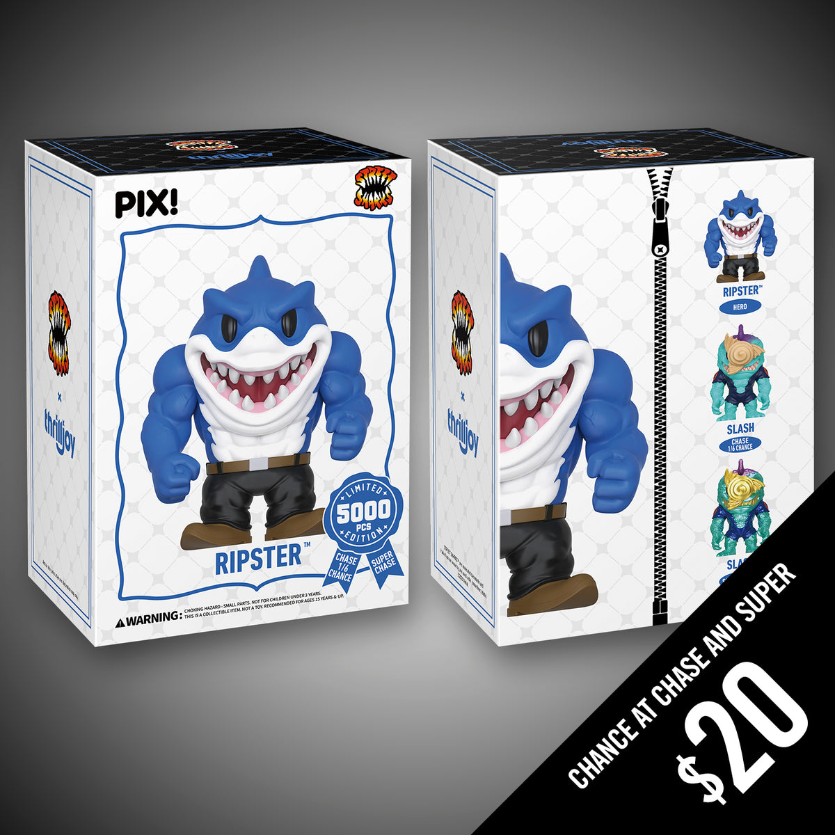 Thrilljoy PIX: Street Sharks: Ripster (LE5000) – Chalice Collectibles