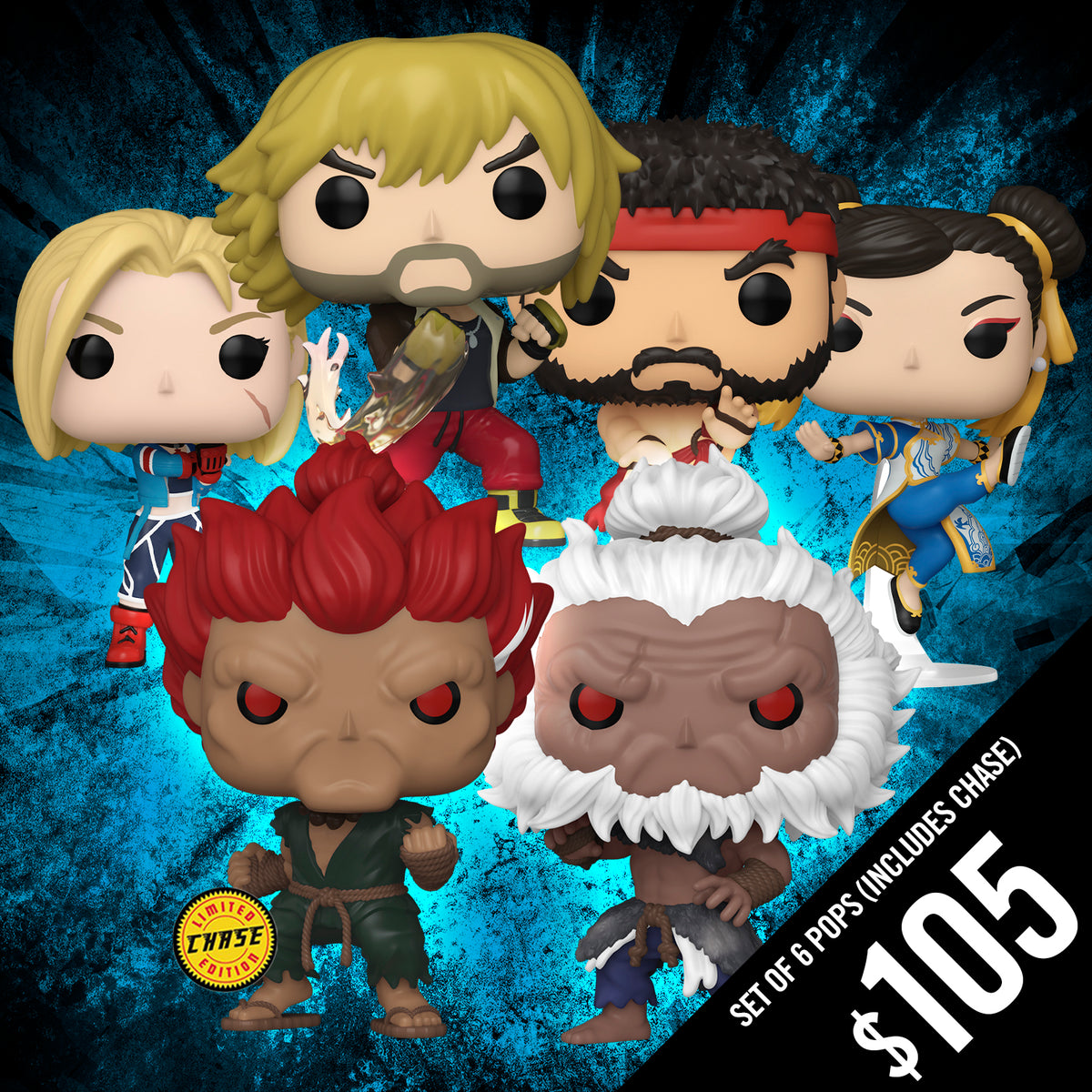 Pre-Order: Funko Pop! Street Fighter S3: Super Bundle of 6 Pops