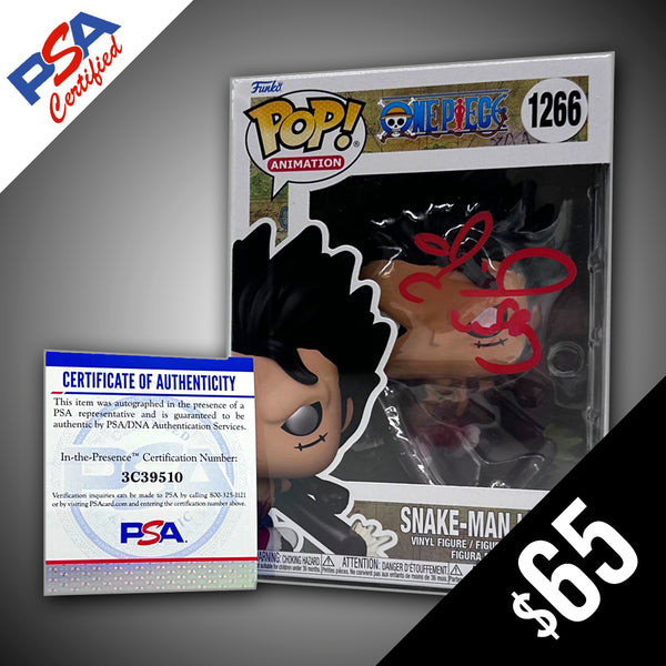 Funko Pop! One Piece: Snake-man Luffy #1266 - SIGNED by Colleen Clinkenbeard (PSA Certified)