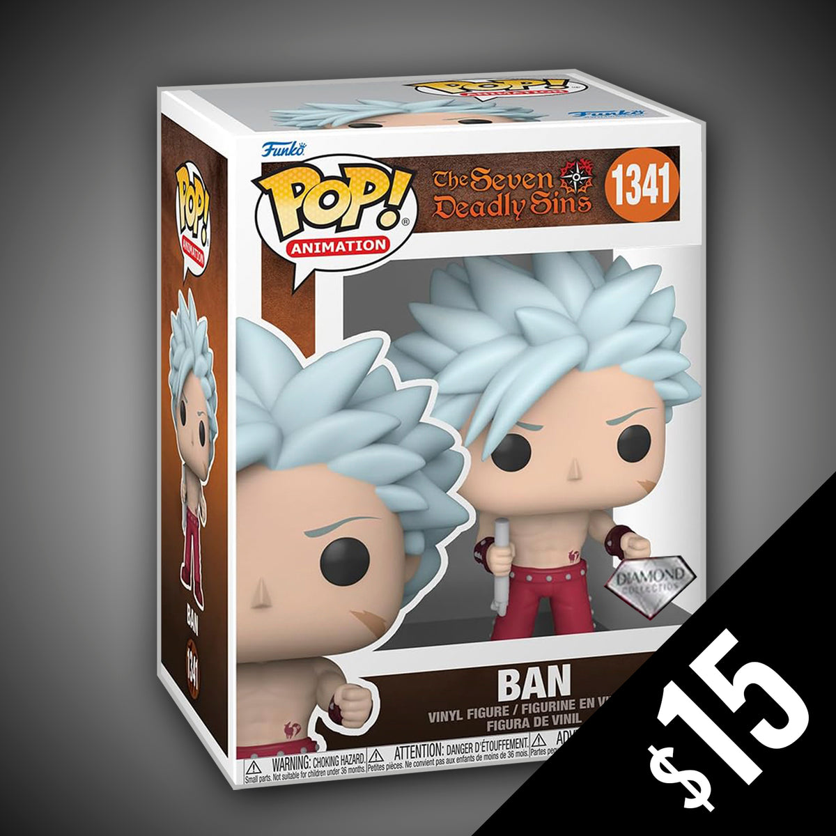 Seven Deadly Sins Pop Vinyl Figure - Ban (Diamond Collection Seven Deadly Sins Pop Vinyl Figure - Ban (Diamond Collection