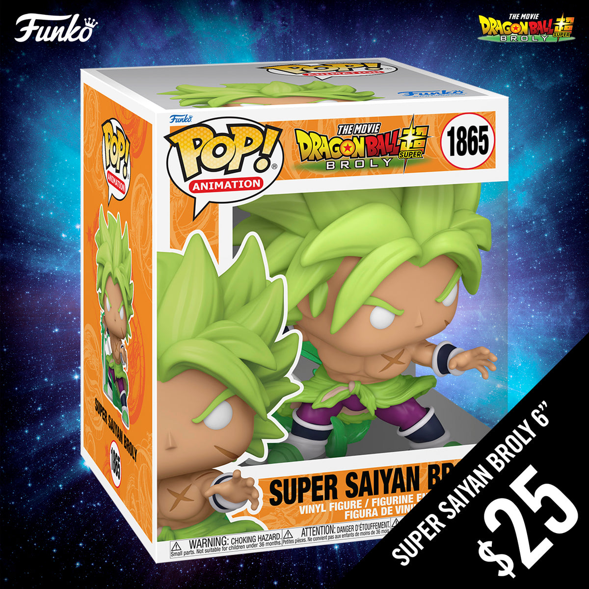 funko POP 1865 スーパーサイヤ人　ブロリー　6インチ Funko Pop Animation #1865 Super Saiyan Broly Dragon Ball