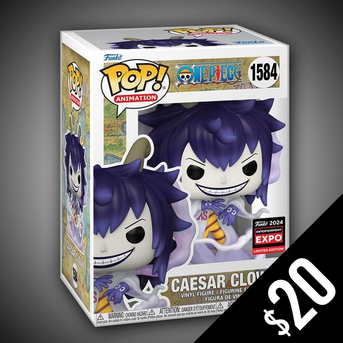 Funko Pop! One Piece: Caesar Clown # 1584 (Shared Sticker