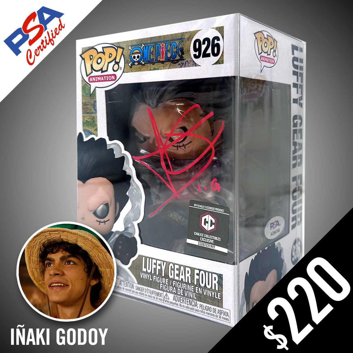 Funko Pop! One Piece: Luffy Gear Four #926- SIGNED by Iñaki Godoy - Main Image