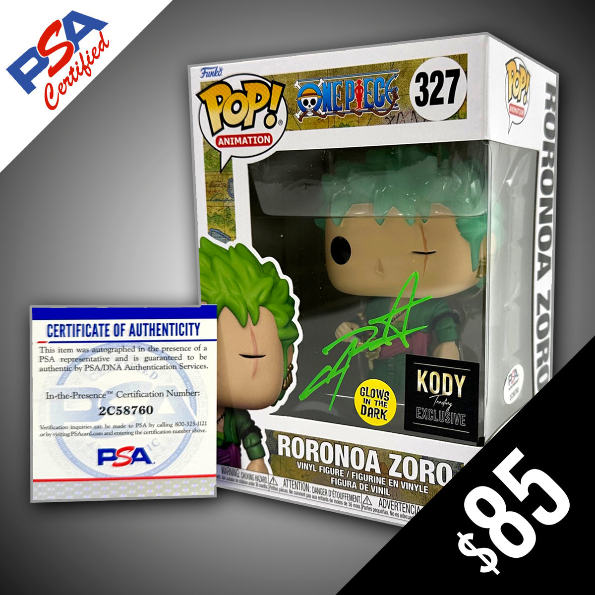 Funko POP! Zoro (Enma) One Piece #1288 [Chalice Collectibles] (Autographed)