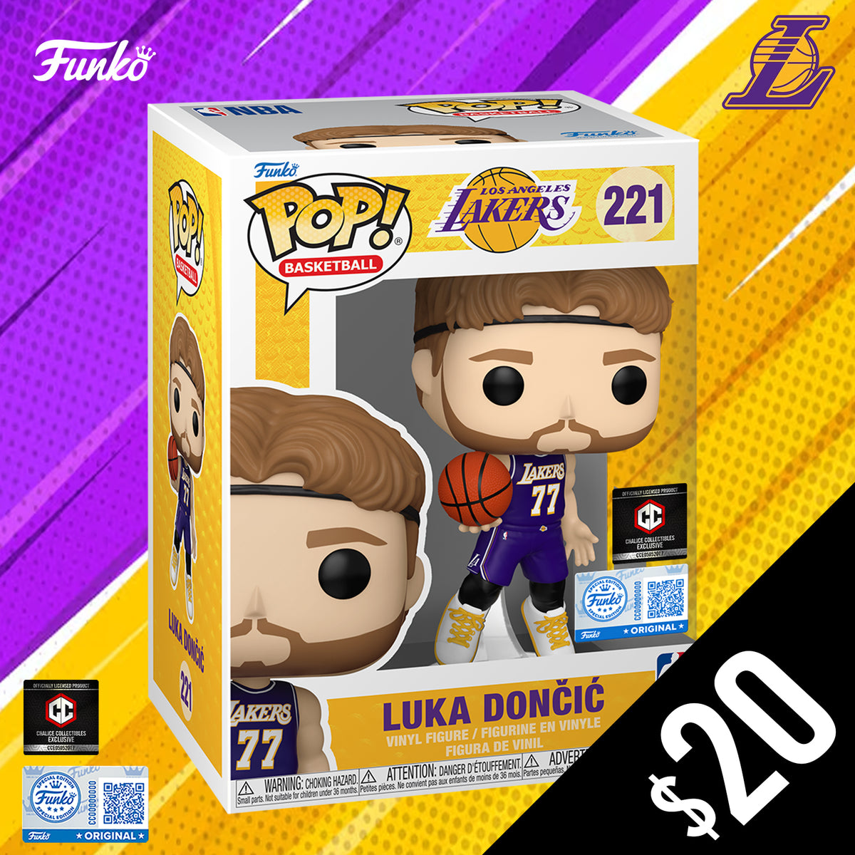 Funko Pop! Chalice Exclusive: Luka Doncic #221 (Away Jersey