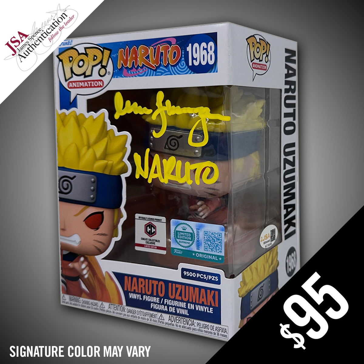 Funko Pop! Naruto: Naruto Chalice Exclusive LE9500 #1968 - SIGNED  display picture 1