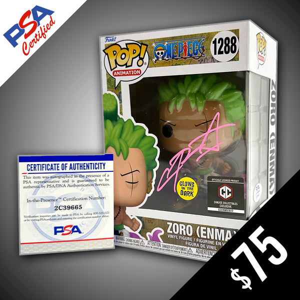 Funko Pop! - One Piece: Zoro Enma #1288 SIGNED by Christopher Sabat (PSA Certified) (Pink Signature)