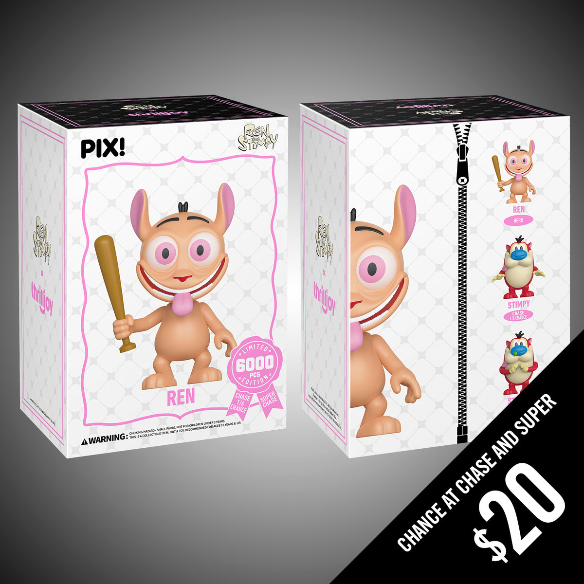 【期間限定】fontaine Ren and stimpy 750個限定版 Thrilljoy PIX: Ren and Stimpy: Ren (LE6000) – Chalice Collectibles
