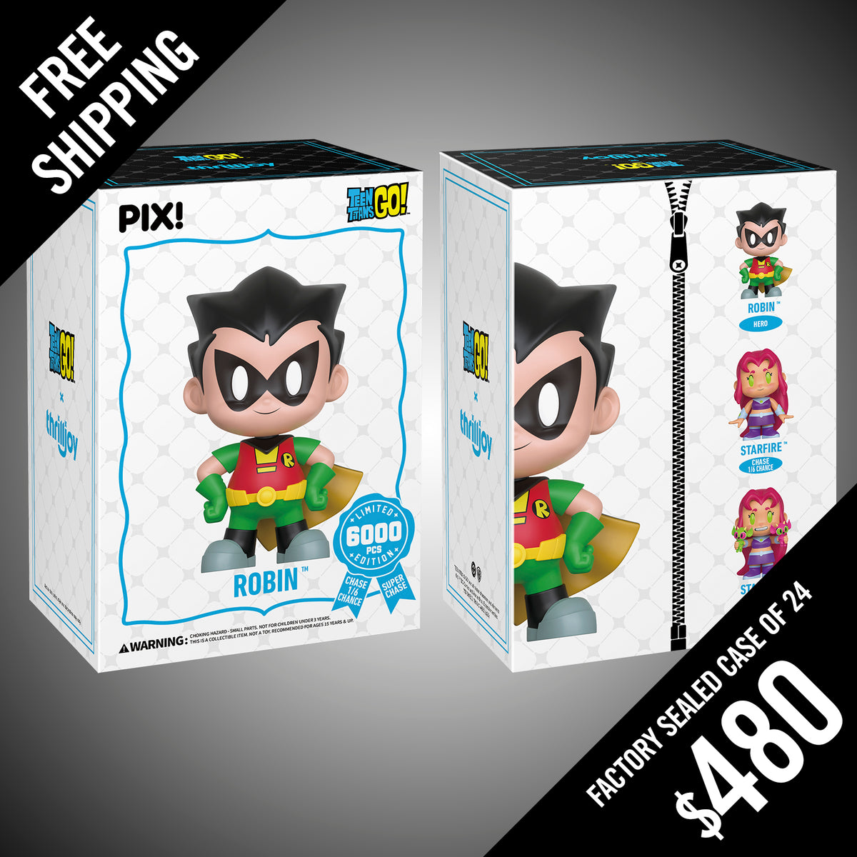 Thrilljoy PIX: Teen Titans Go!: Robin (LE6000) (Factory Sealed