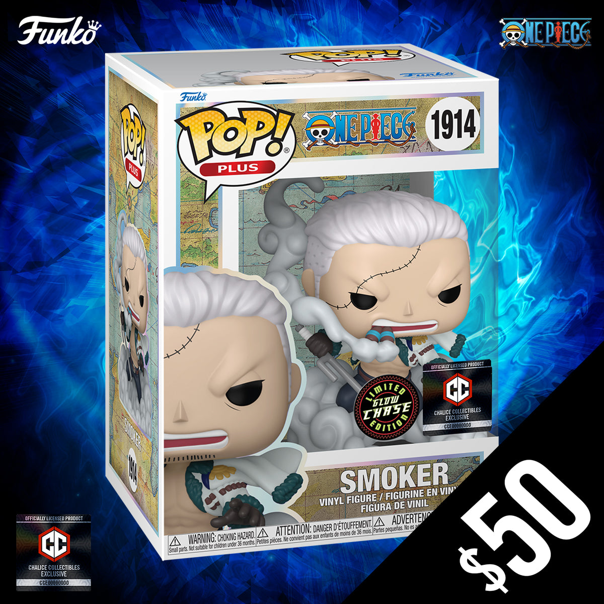 Funko Pop! Chalice Exclusive: One Piece S10: Smoker #1914 (CHASE