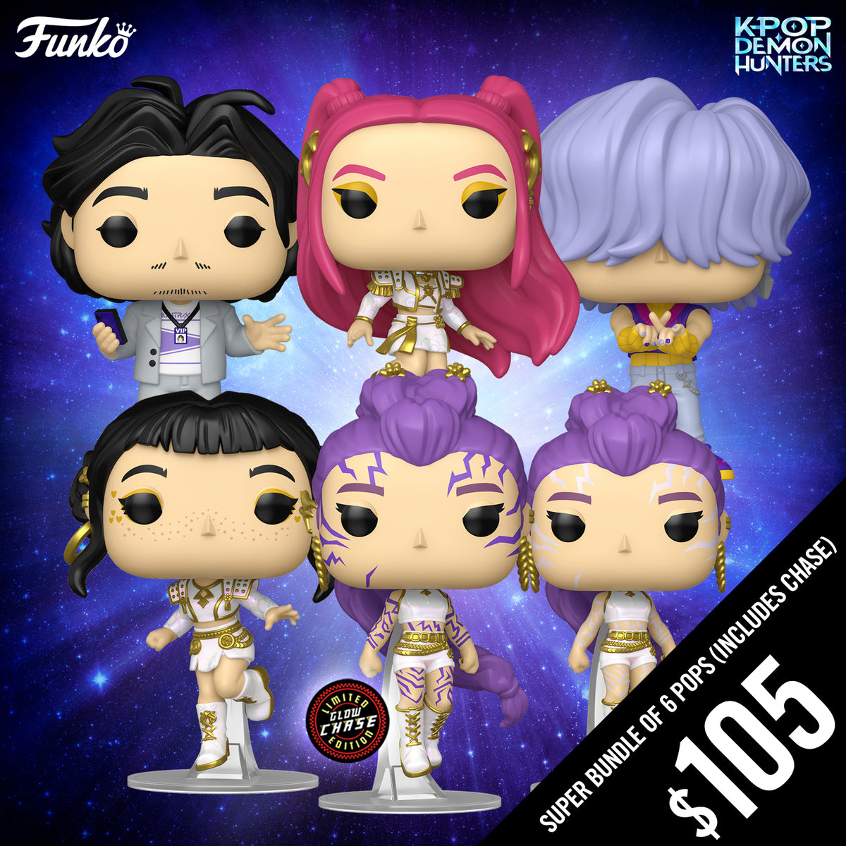 K-POPファングッズセット Pre-Order: Funko Pop! KPop Demon Hunter S2: Super Bundle of 6 pops
