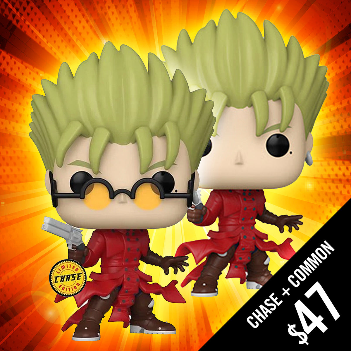  Funko Pop! Animation: Trigun - VASH The Stampede with Chase  (Styles May Vary) : Toys & Games