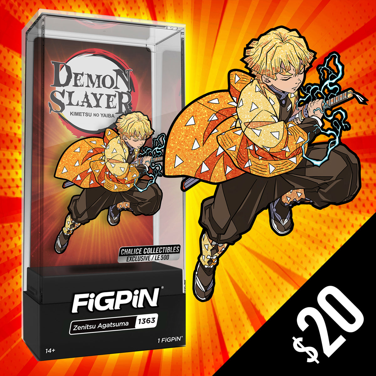 バッテン君 FiGPiN - Chalice Collectibles Exclusive: Demon Slayer: Zenitsu Agatsum
