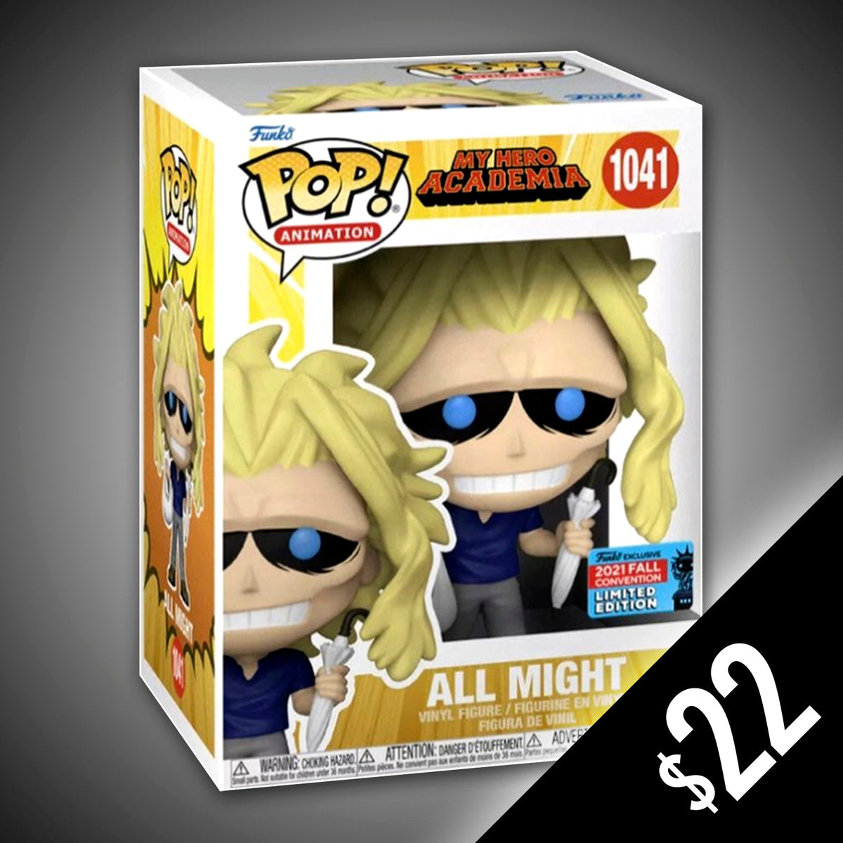 Pop! My Hero All Might #1041 (NYCC Shared Sticker) Chalice Collectibles