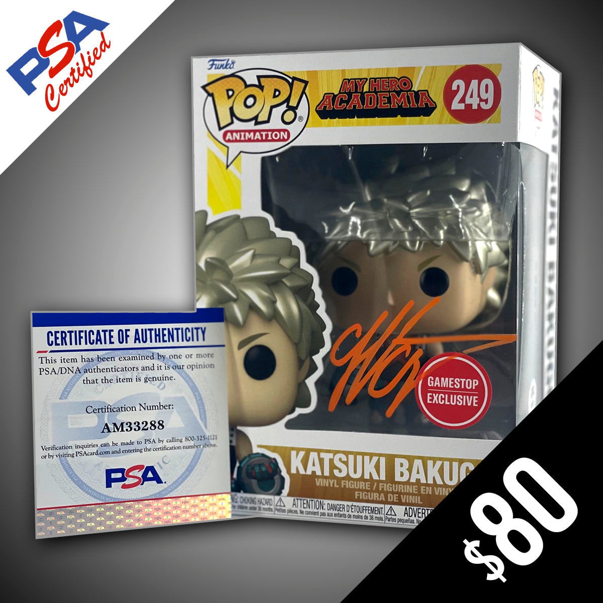 Funko Pop! - My Hero Academia: Katsuki Bakugo #249 (GAMESTOP) SIGNED b –  Chalice Collectibles