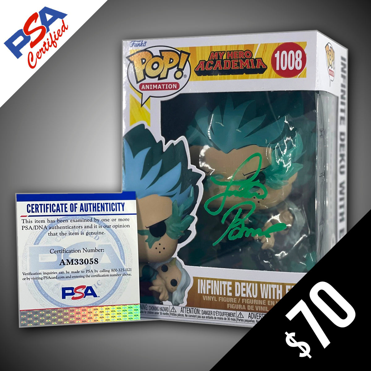 Deku hotsell signed funko Pop