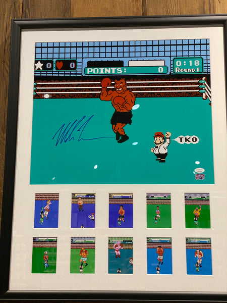 Signed Mike Tyson Punch-Out Frame