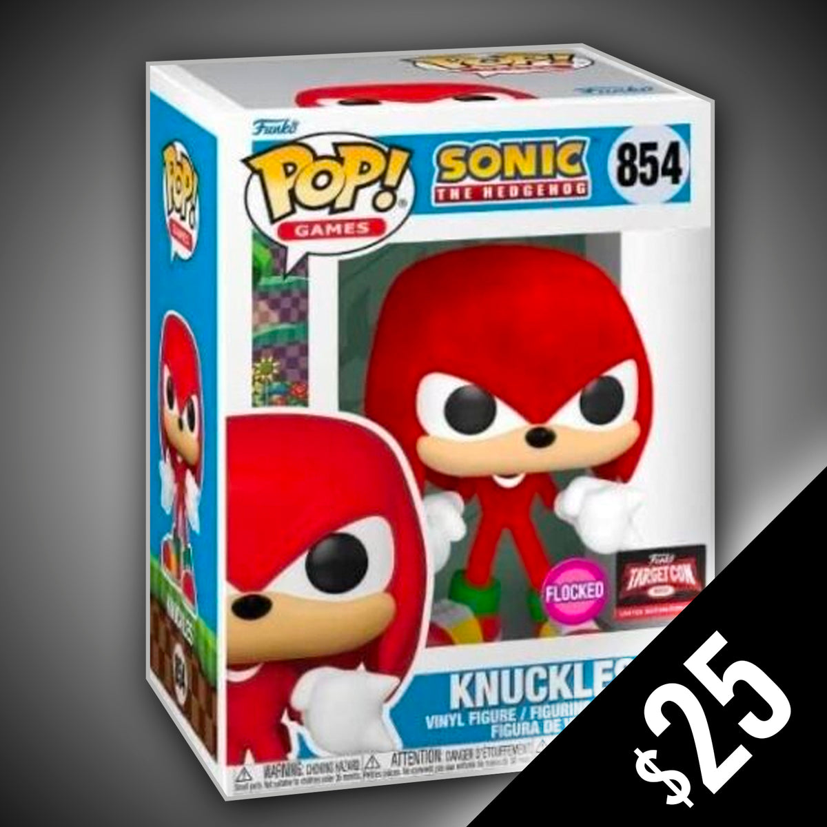 Funko Pop! Games Sonic The Hedgehog Knuckles Flocked Target Con 2022  Exclusive Figure #854 - US