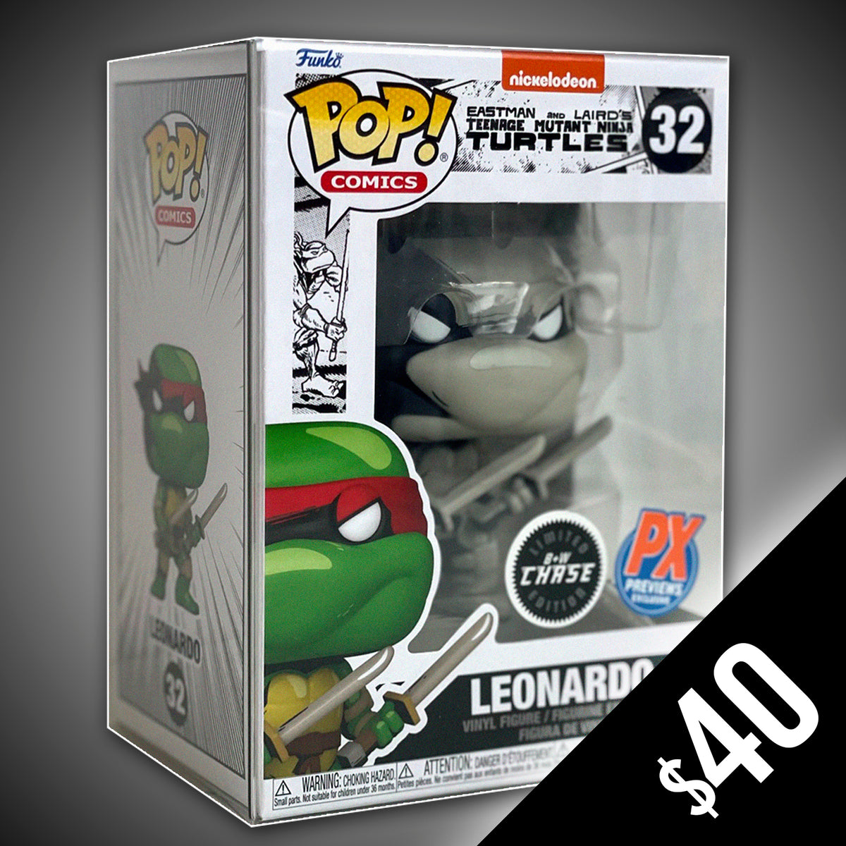 Funko Pop 32 Leonardo PX Exclusive - Teenage Mutant Ninja Turtles - TMNT