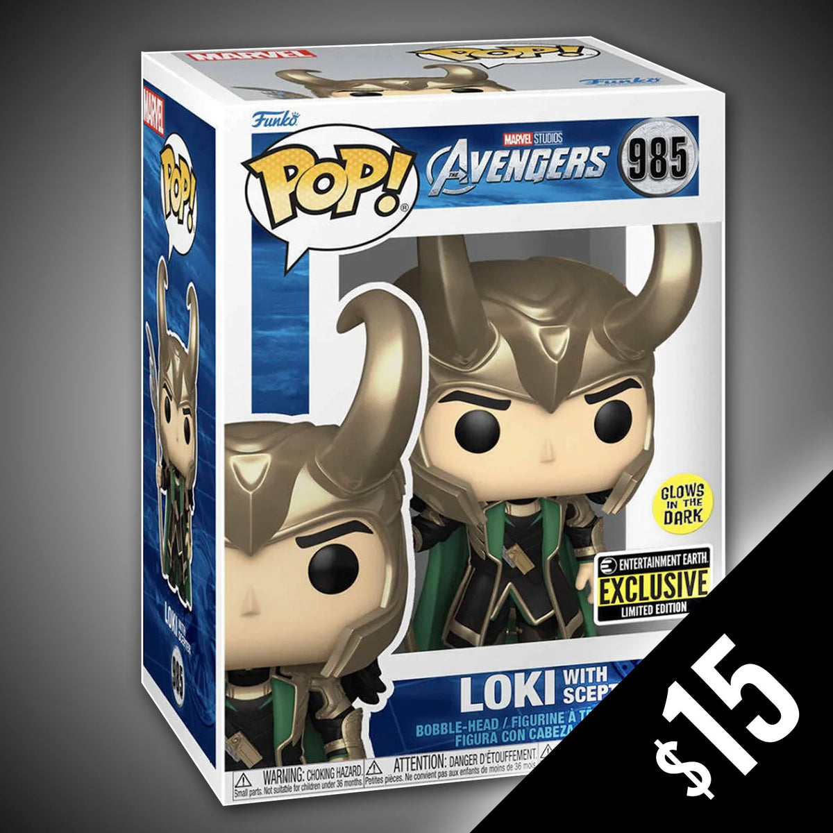 Funko Pop! Marvel: Avengers: Loki with Scepter (GITD) #985 – Chalice  Collectibles