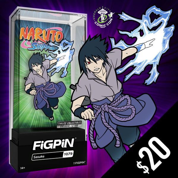 FiGPiN - Chalice Collectibles Exclusive: Naruto Shippuden: Sasuke (LE 1000 - GITD) #1079