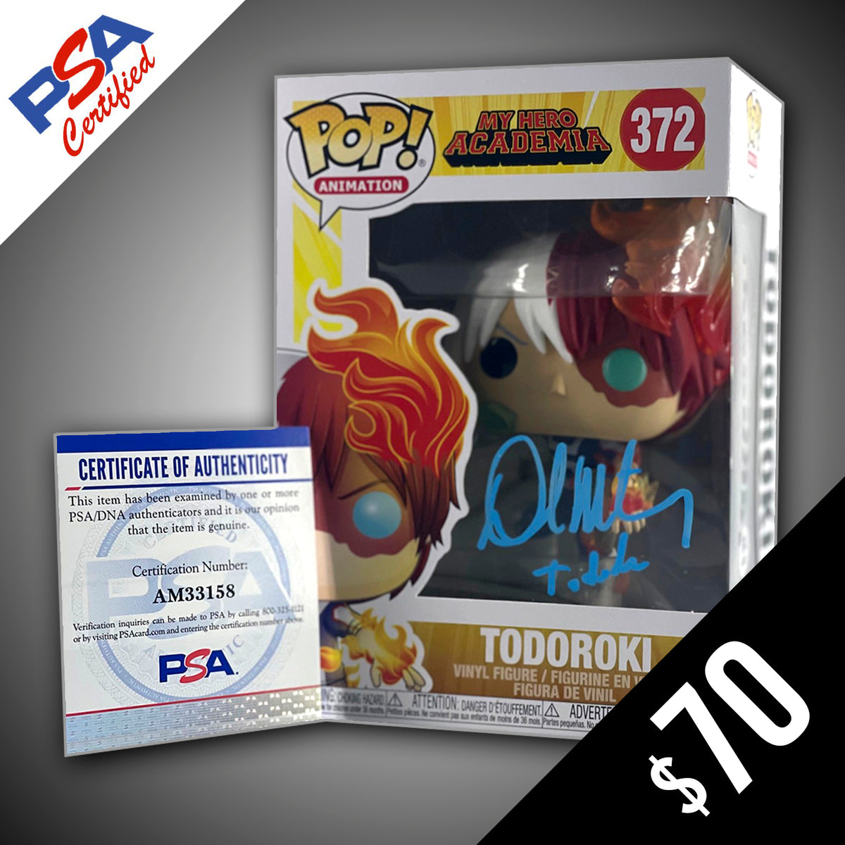 Autographed My Hero Academia Todoroki store Funko Pop! #372