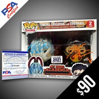 Funko Pop! MHA: Shigaraki and Overhaul 2-Pack - SIGNED by E. Vale and K. Goff (PSA Certified)