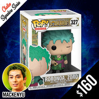 Pre-Order Funko Pop! One Piece: Zoro #327 - SIGNED by Mackenyu (With Authentication)