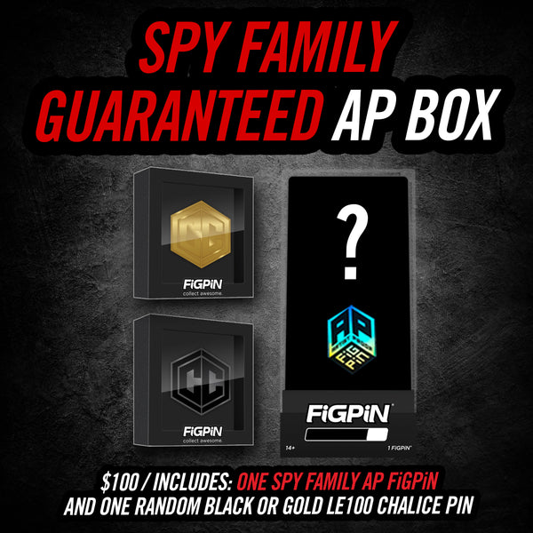 FiGPiN - Guaranteed SPY FAMILY AP plus Chalice LE100 (Gold or Black) PIn Mystery Box