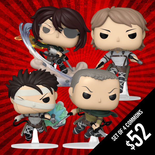 Pre-Order: Funko Pop! Attack On Titan S7:  Set of 4 Commons