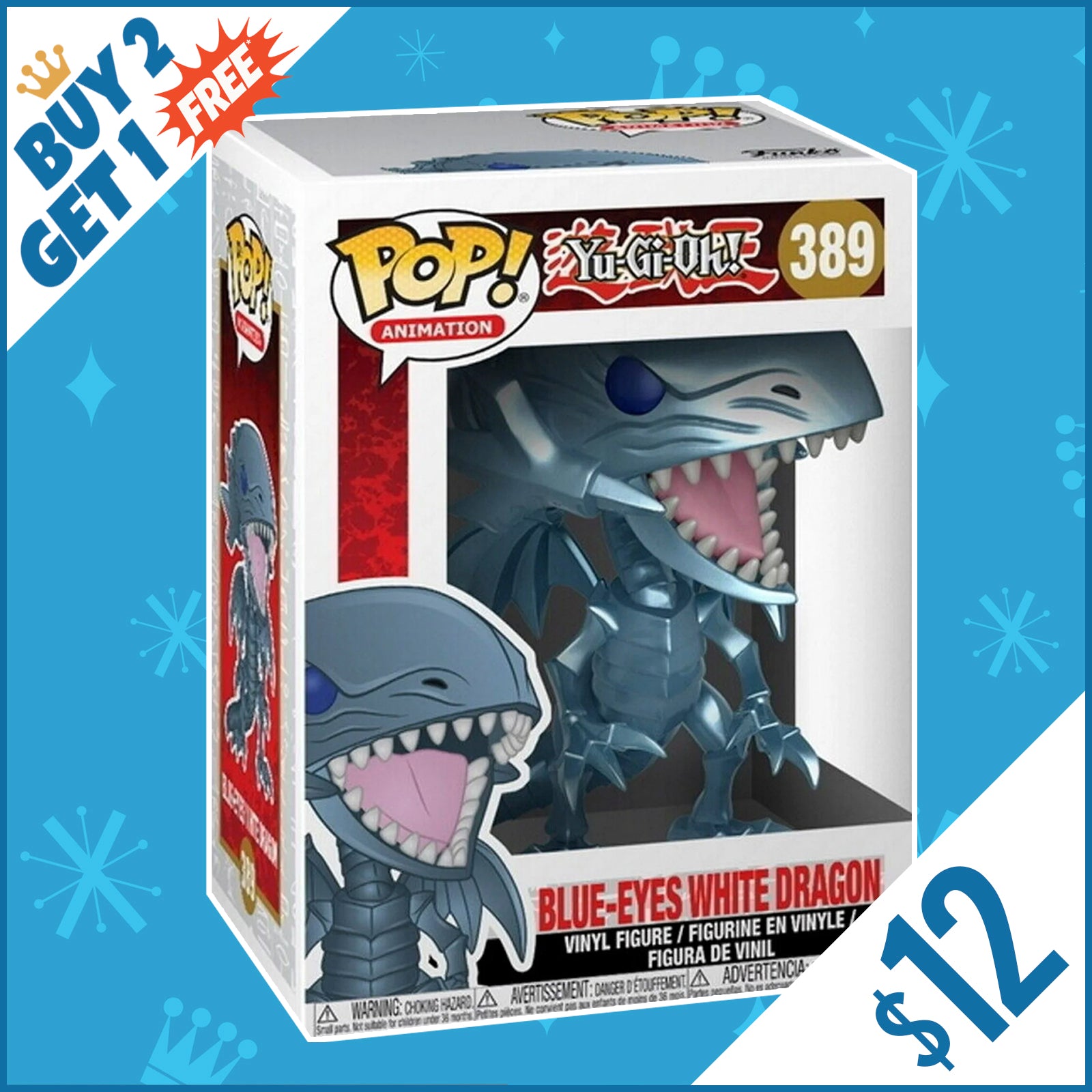 Funko Pop! Yu-Gi-Oh: Blue-Eyes White Dragon #389 (B2G1