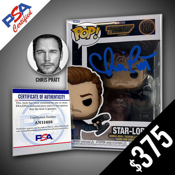 Funko Pop! Marvel: GOTG V3: Star-lord #1201 - SIGNED by Chris Pratt (With Authentication)