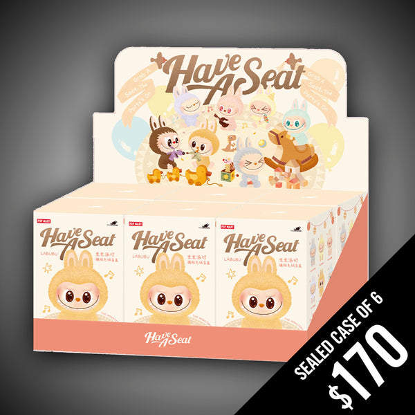 POP MART - LABUBU: The Monsters: Have A Seat: Case of 6 (New- Sealed)