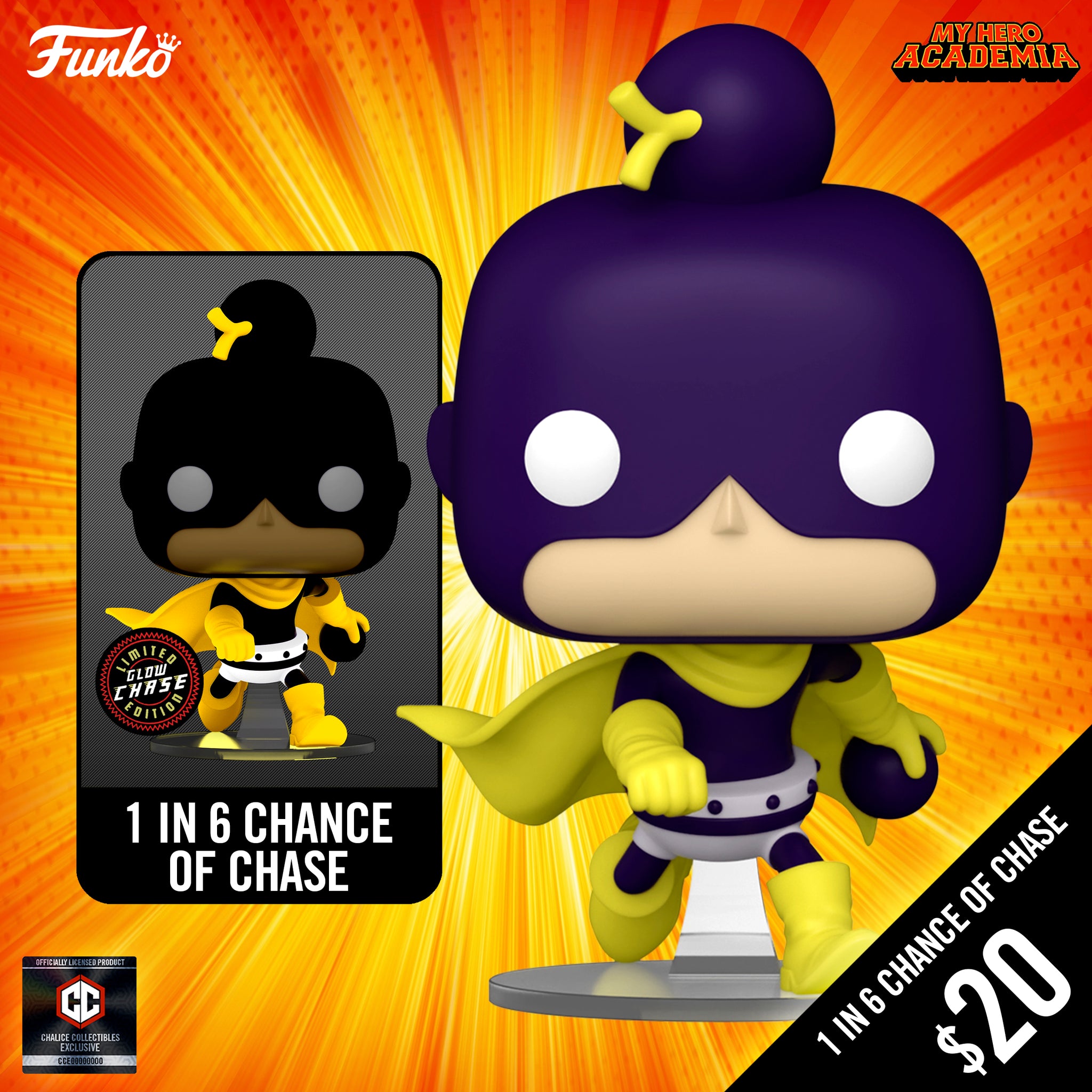 Funko pop chalice collectibles exclusive mha minoru mineta 1 in 6