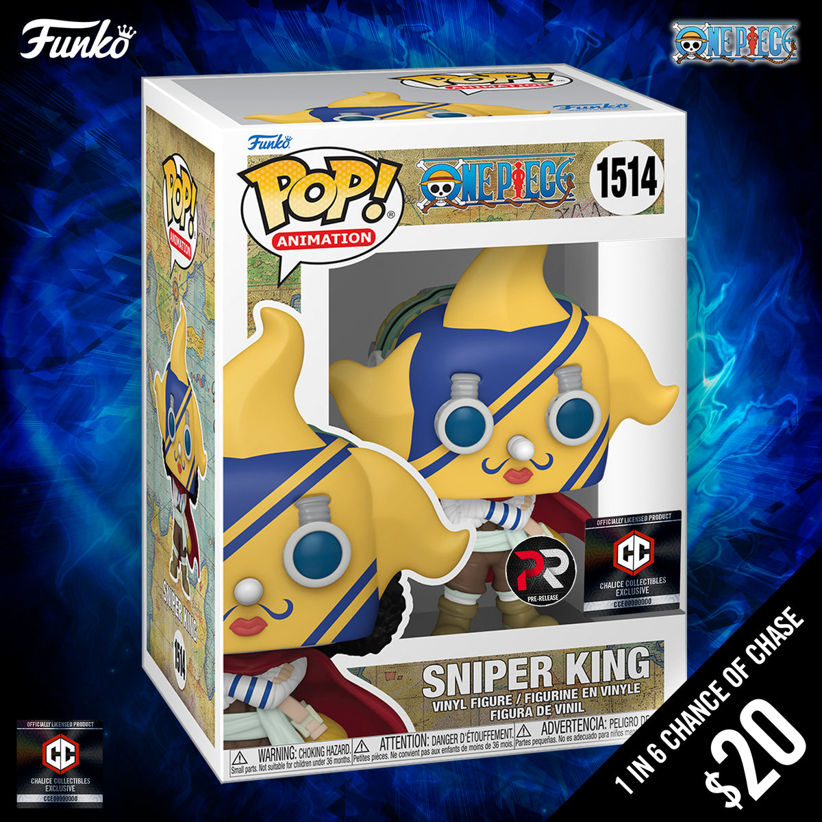 PreOrder Funko Pop! Chalice Exclusive One Piece Sniper King 1514
