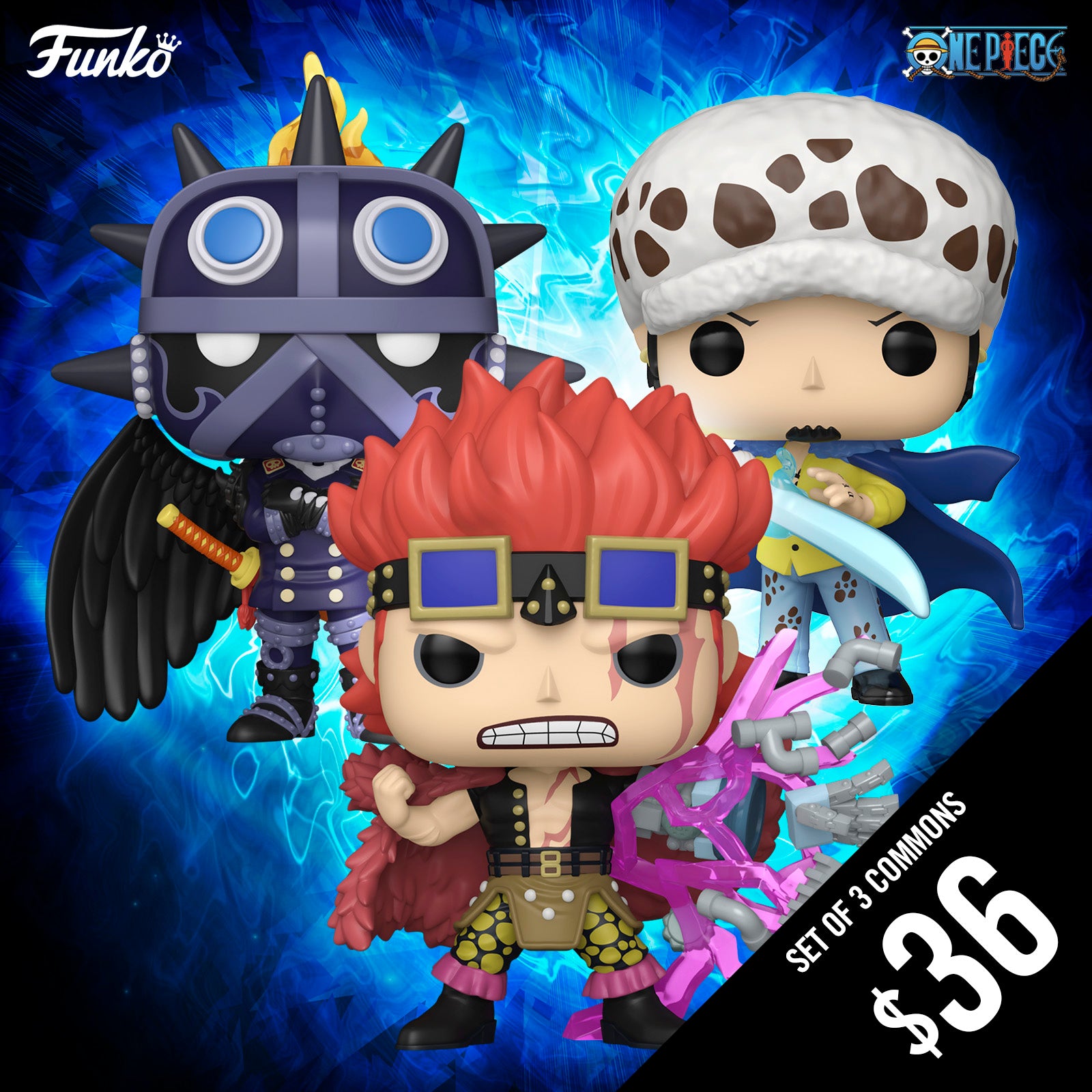 ONE PIECE　P.O.P　CB-3 Pre-Order: Funko Pop! One Piece S10: Set of 3 Commons