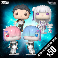 Pre-Order: Funko Pop! Re:Zero S1: Set of 4 Commons