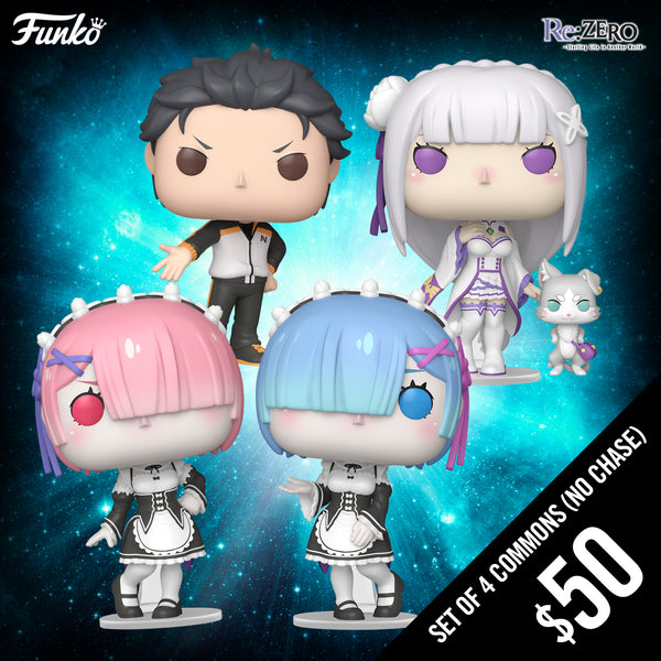 Pre-Order: Funko Pop! Re:Zero S1: Set of 4 Commons