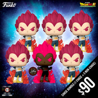 Funko Pop! Chalice Exclusive: DBSB: Super Saiyan God Vegeta #1868 (6-Pop Guaranteed Chase Bundle)