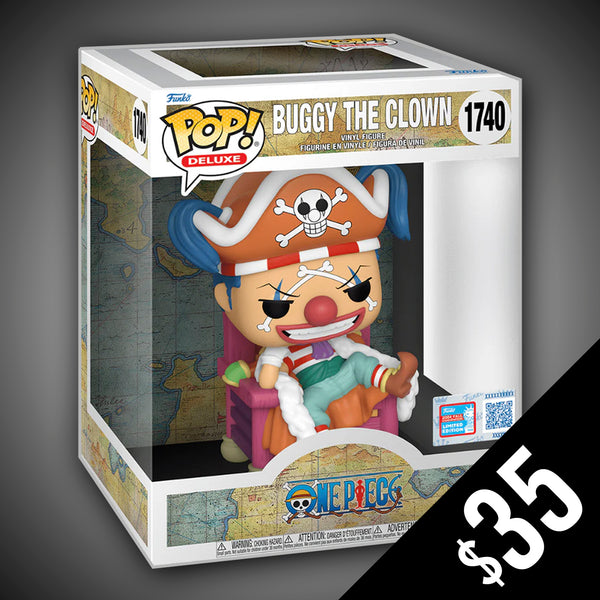 Funko Pop Deluxe! Anime: One Piece: Buggy The Clown #1740 (NYCC 2024 Shared Sticker)