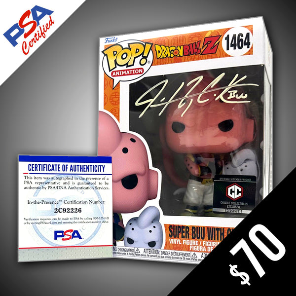 Funko Pop! Dragon Ball Z: Super Buu With Ghost #1464 (Non-Chase) - SIGNED by Justin Cook (PSA Certified)