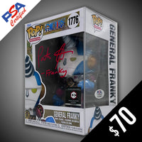 Funko Pop! One PIece: CCI Franky #1776 (Non-chase)- SIGNED by Patrick Seitz (PSA Certified)