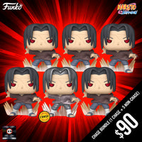 Funko Pop! Chalice Exclusive: Naruto S14: Itachi Uchiha #1849 (6-Pop Guaranteed Chase Bundle)