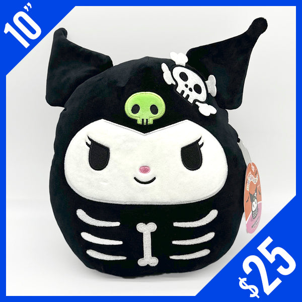 Original Squishmallows! Hello Kitty Sanrio Halloween: Kuromi Skeleton 10"